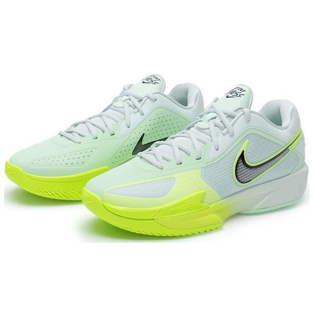 Nike White and Neon Yellow Athletic Shoes